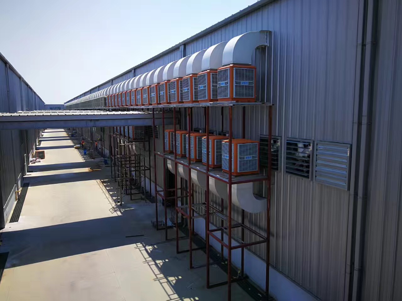 唯品会物流周转仓库环保空调降温工程